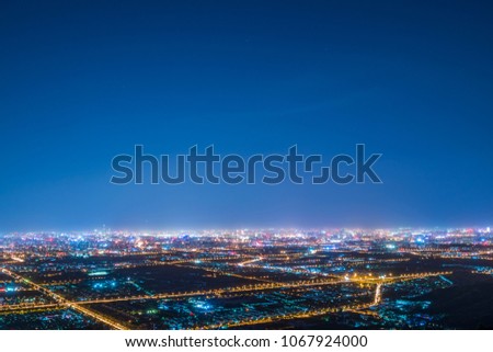 Overlooking the city lights