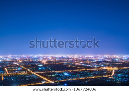 Overlooking the city lights