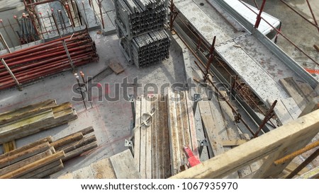 work in progress in the construction site