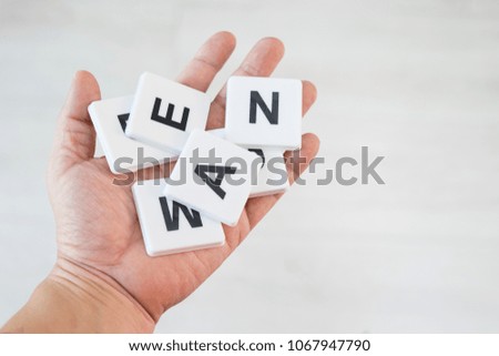 English letters on hand