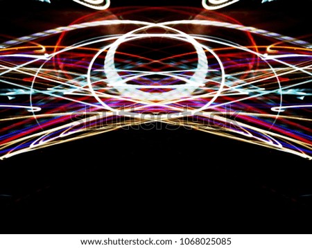 Abstract lighting transport with low speed shutter