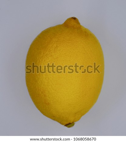 Isolated lemon on white background. Fresh lemon is very useful for healthy life.