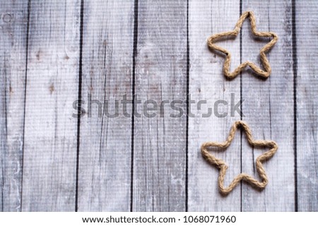vintage stars on wooden background 