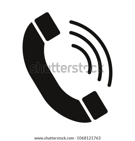 Telephone Receiver - Vector Icon - Isolated On White Background