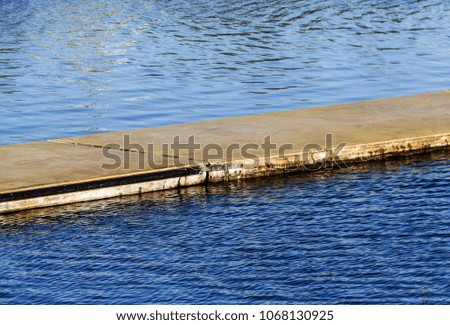 Dock on the lake water