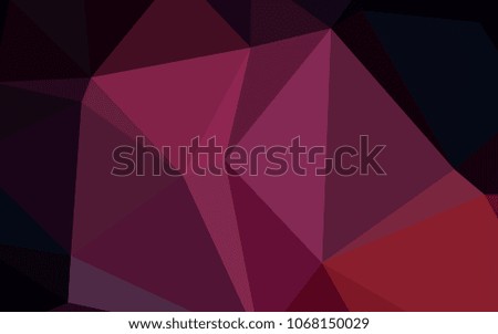 Dark Pink vector abstract polygonal pattern. Shining polygonal illustration, which consist of triangles. The template for cell phone's backgrounds.