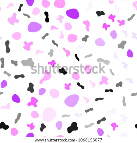 Light Purple, Pink vector seamless template with lines, ovals. A completely new color illustration in marble style. Textured wave pattern for backgrounds.
