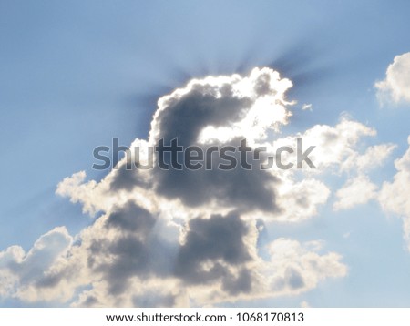 Cloud formation in the sky.