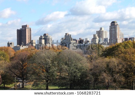 Panoramic view of New York taken from Central Park