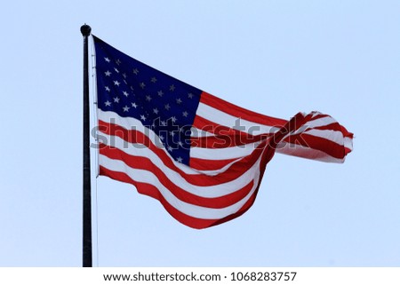 Picture of the waving US Flag