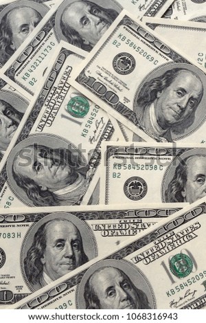top view of money bills