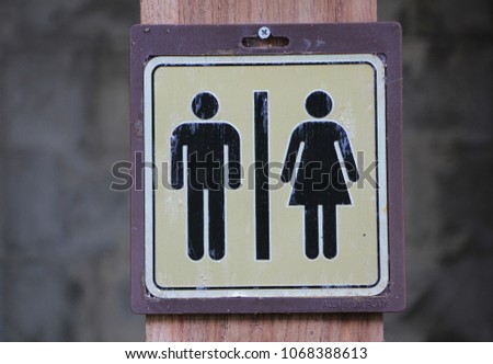 the toilet sign 