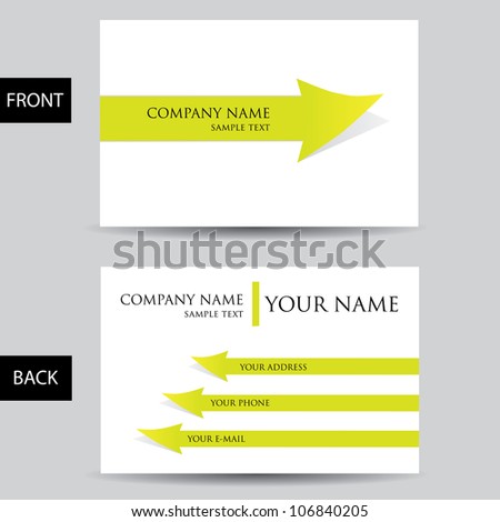 vector business card set.