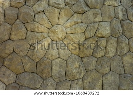 Stones included in Flower Shape in Wall