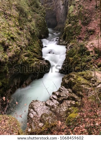 Waterfall in Jura, France