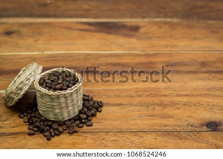 Coffee seed in the Small basket
