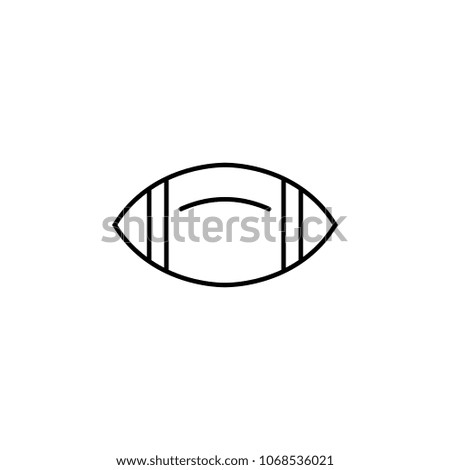 rugby ball icon. Element of simple icon for websites, web design, mobile app, info graphics. Thin line icon for website design and development, app development on white background 