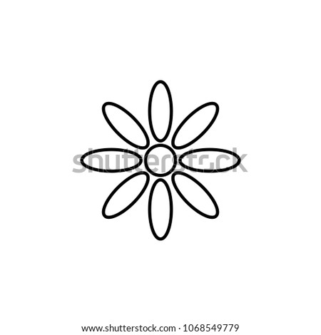 flower icon. Element of simple icon for websites, web design, mobile app, info graphics. Thin line icon for website design and development, app development on white background 