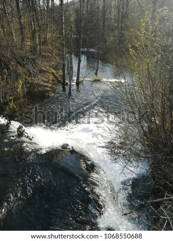 Beautiful nature, water, river