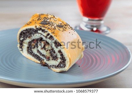 sliced pie with filling lies on the plate