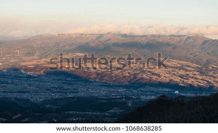The nature's forest and mountain of Gunma Japan in winter season