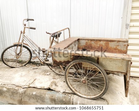 Old local made tricycle, vintage tricycle