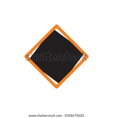 simple square frame logo vector