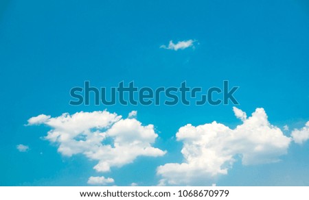 Blurry sky blue or azure sky and cloud