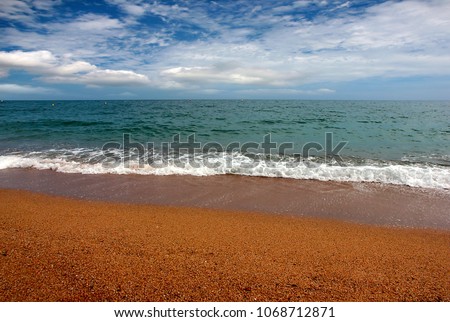beautiful sandy beach on the Mediterranean coast