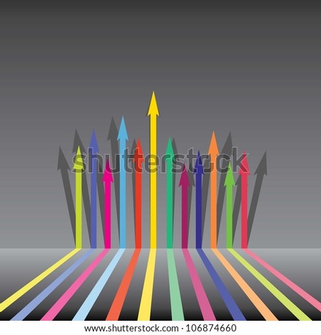 vector abstract colorful background with arrows. vector business illustration.