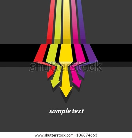 vector abstract colorful background with arrows. vector business illustration.
