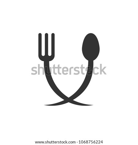 spoon symbol. fork icon. restaurant logo. vector eps 10.