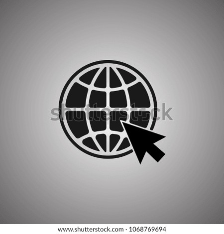 Internet icon. Go to web sign vector illustration. Internet browser symbol.