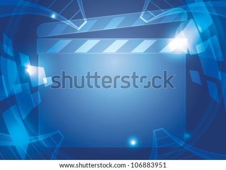 Film strip vector background
