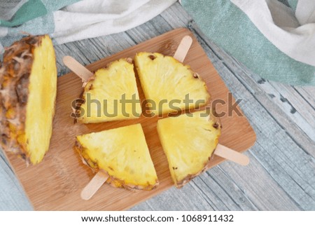 pineapple - Popsicle made out of fresh pineapple