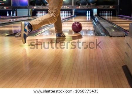 Concept image of bowling lane