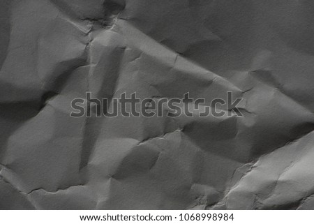 Grey Crumpled Paper Texture Background