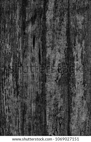 Old Weathered Rotten Cracked Knotted Black Stained And Varnished Pinewood Planks Flaky Grunge Texture Detail