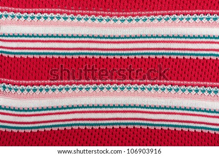 Colorful knitted wool stripes pattern