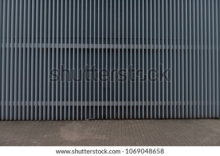 street wall background ,Industrial background, empty grunge urban street with warehouse brick wall