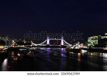Beautiful night landscape in London England 