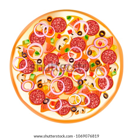 Vector illustration pizza
