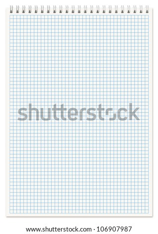 Spiral notebook A4, isolated on white, clipping path included Royalty-Free Stock Photo #106907987