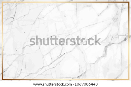 White marble Vector background. Marble with golden texture. Modern design template for wedding, invitation, web, banner, card, pattern, wallpaper vector illustration. Easy to use by place your text . Royalty-Free Stock Photo #1069086443