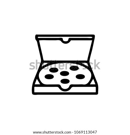 Pizza box vector icon