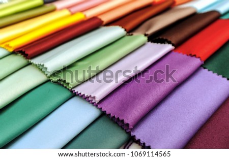 Nicely display arrangement of various color of quality fabric to make curtains