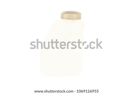 Water color bottle isolated on white background
