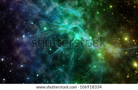 Colorful space nebula Royalty-Free Stock Photo #106918334
