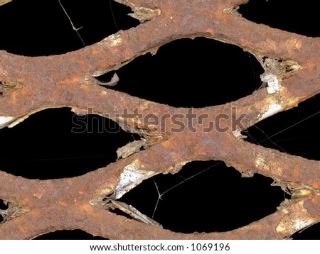 Stock macro photo of the texture of rusty painted metal.  Useful for layer masks or abstract backgrounds.