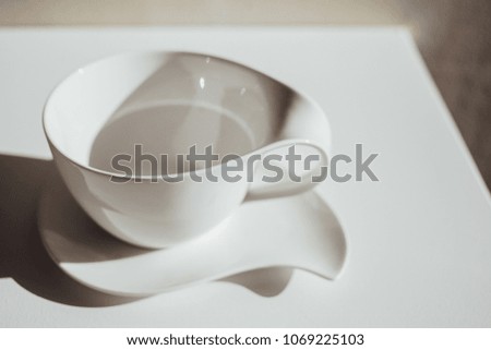 white mug on a white background